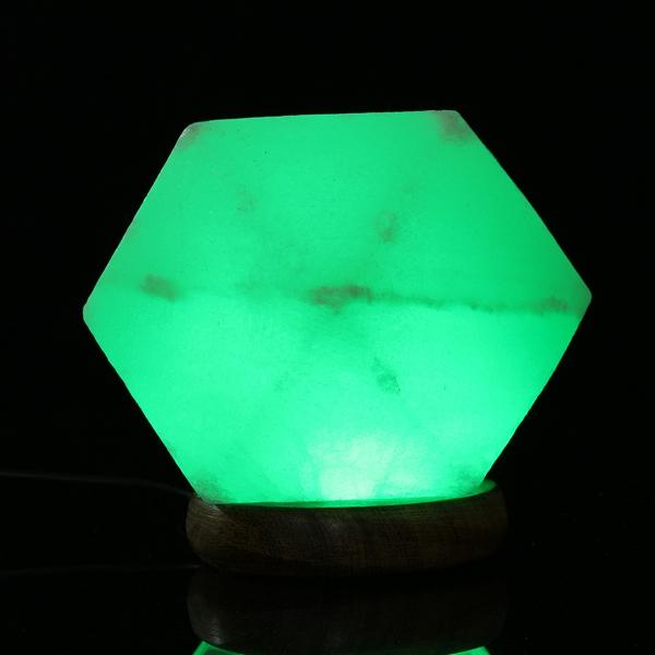 Natural Crystal Rock USB Salt Lamp Colorful LED Night Light Decor