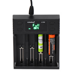 LCD Smart Battery Charger 4 Slot Charger for 18650 26650 18350 NiMH AA