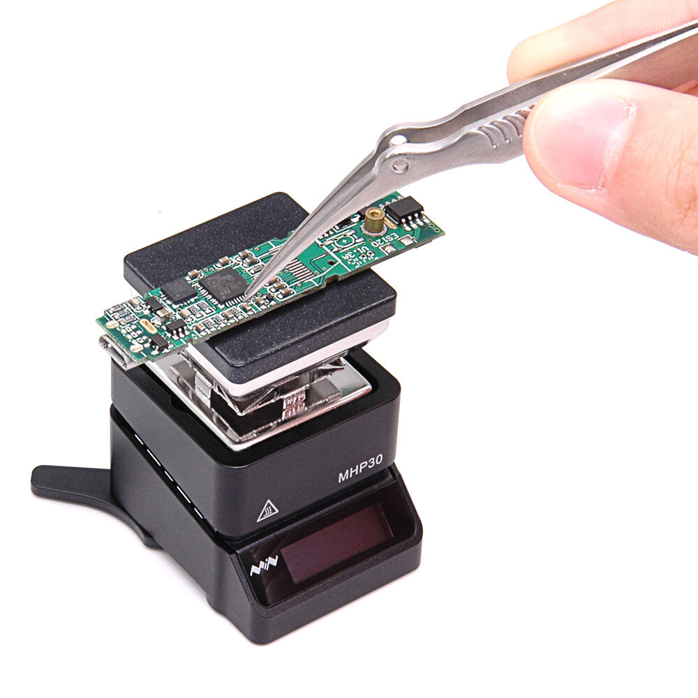 Mini OLED Hot Plate Preheater 60W 350 Soldering Station Preset Temperature with PD Power Supply for PCB SMD Heating