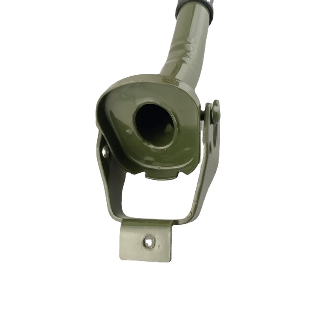 Black Metal Jerry Can Gas Canister Rubber Nozzle Spout Military Style Clamp 20L