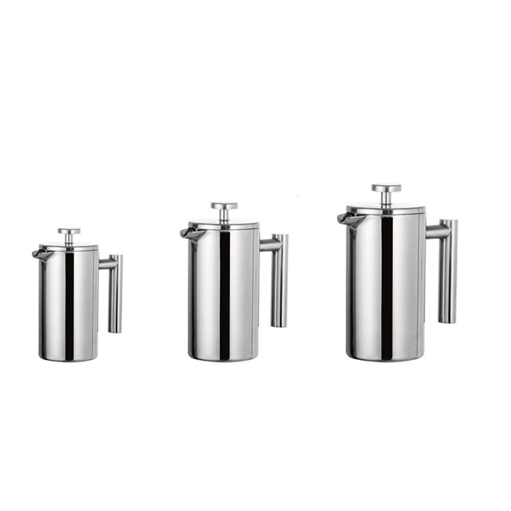 Stainless Steel Coffee Percolator Pot Double Layer Large Capacity Coffee Making Containers