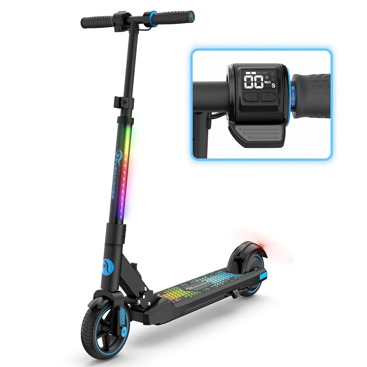 Electric Scooter 25.2V 2.6AH Battery 150W Motors 6.5inch Tires 8KM Max Mileage 60KG Max Load Folding Kids Electric Scooter for 6-12 Years Old
