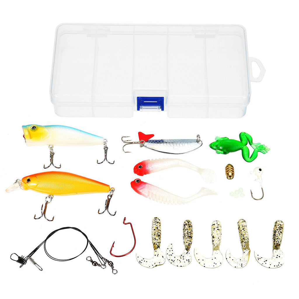 18/20/22/28/29/33 Pcs Fishing Lure Set Fish Bait And Fish Hook Set Multifunctional Fishing Accessories With Box