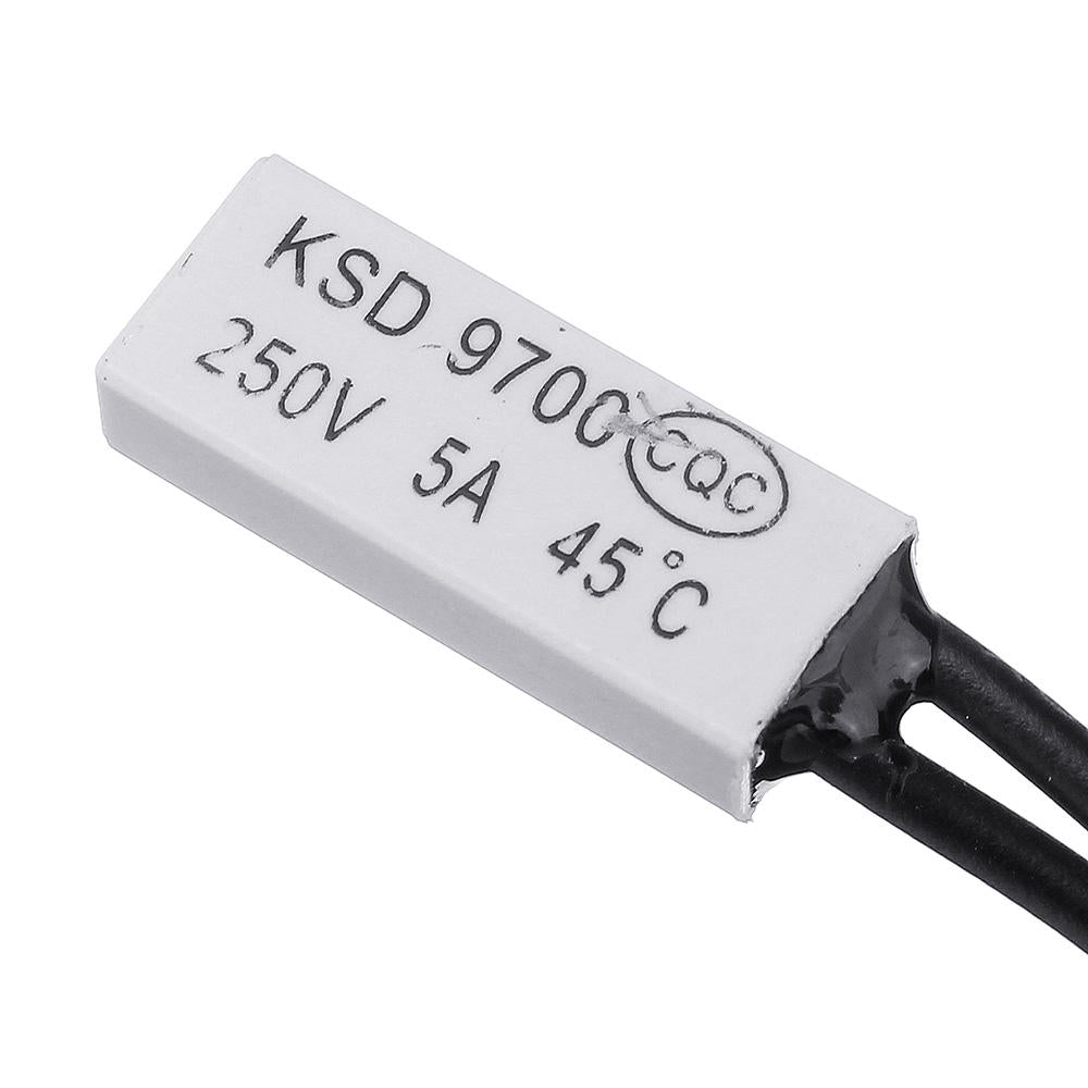 20pcs Normal Open 250V 5A 45 Plastic Thermostatic Temperature Sensor Switch NO