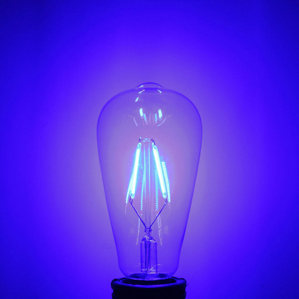 Retro LED 4W Squirrel Cage Colorful Filament Glass Light Lamp Bulb AC 220V