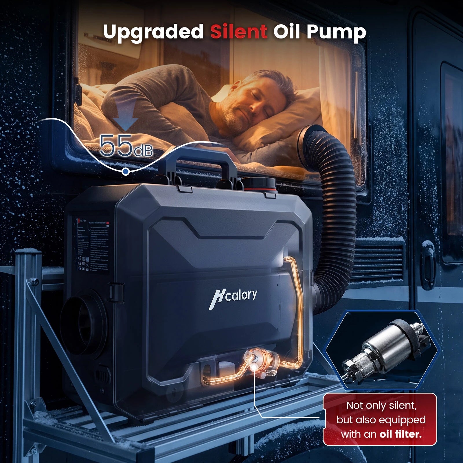 8KW 6L All-in-One Diesel Air Heater, App Control, Wireless Temperature Sensor & Auto Start/Stop for Car, Truck, RV & Camper
