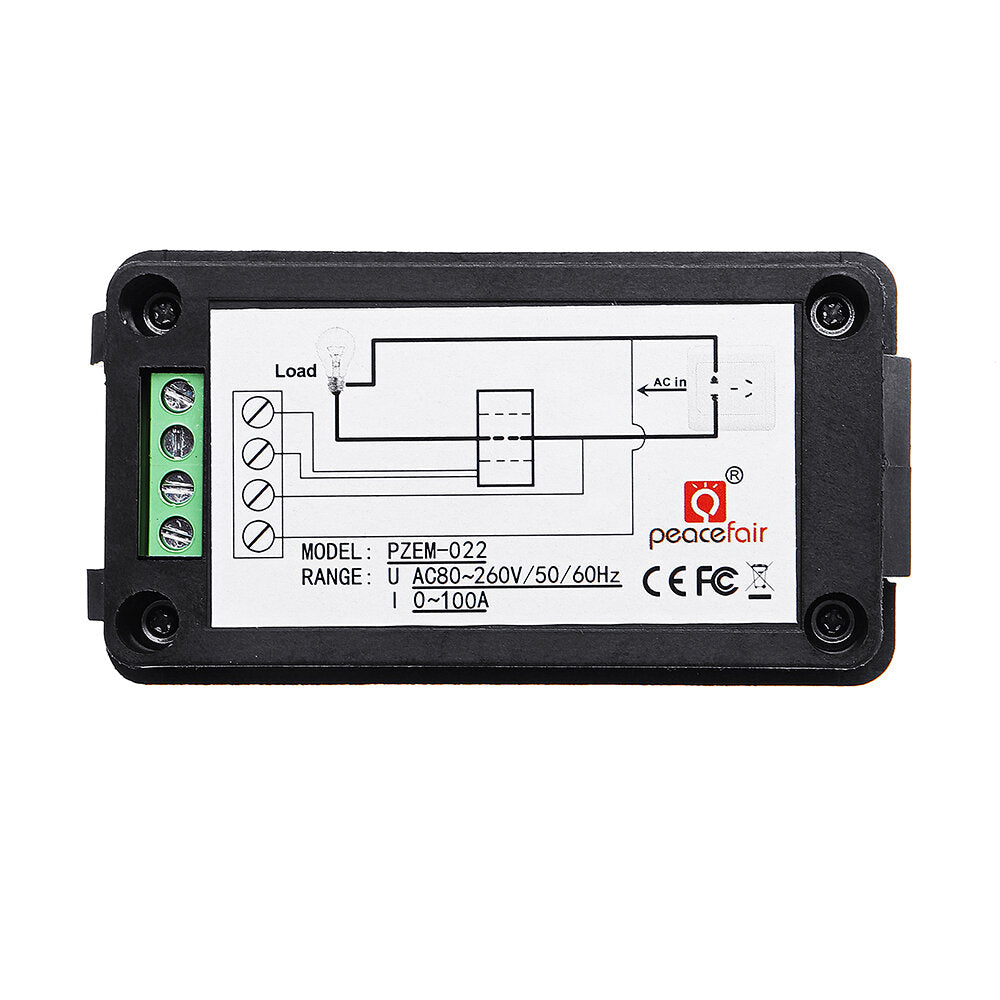 Open and Close CT 100A AC Digital Display Power Monitor Meter Voltmeter Ammeter Frequency
