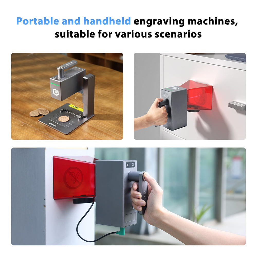 12W Portable Laser Engraver Ultra-Fast 5000mm/s Speed High Precision 0.01mm Versatile Cutting LightBurn LaserGRBL Supported