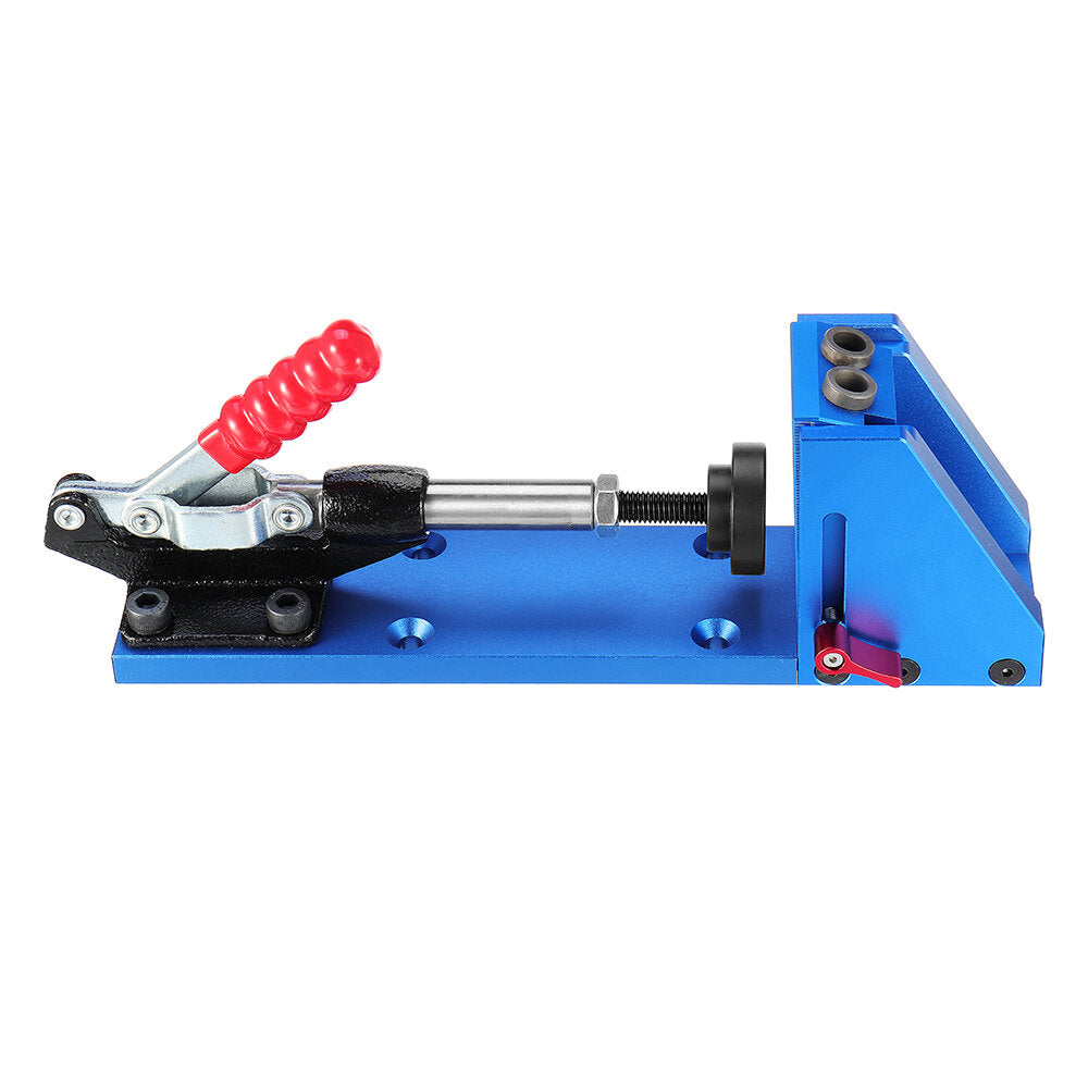 Aluminum Alloy Pocket Hole Jig System Woodworking Drill Guide with Toggle Clamp 9.5mm Step Drill Bits