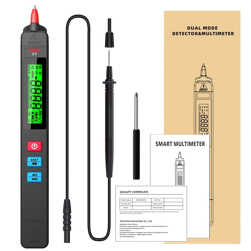 Digital Multimeter Smart Pen Tester Autoranging 6000 DC AC Voltage Capacitance