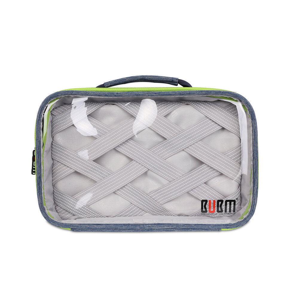 Multi-functional Portable Transparent Electronics Accessories Organizer Cosmetic Bag