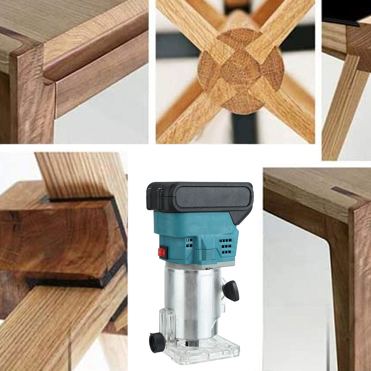 6.35mm Cordless Electric Trimmer Compact Palm Router Corded Woodworking Trimming Edge Guide Wood