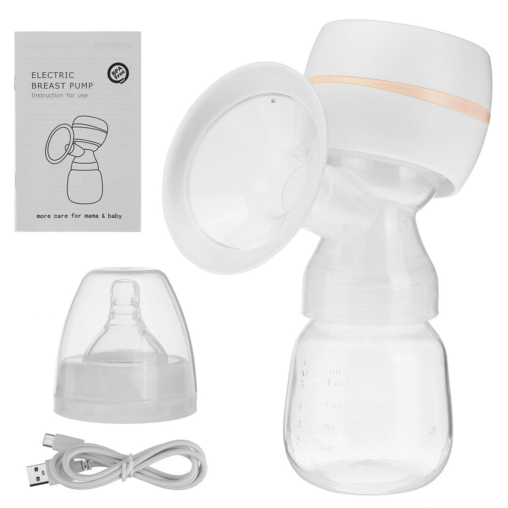 Electric Breast Pump Breast Massager Mute Milk Feeding Collector Portable Baby Breastfeeding Bottle Lactation Soft Painless