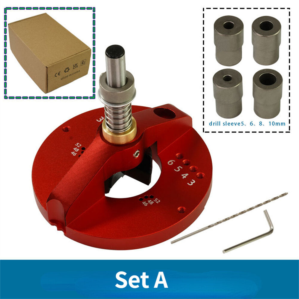 35mm Chain Hole Locator Punch Jig for Woodworking - Durable Aluminum Alloy Tool for Hinge Installation & DIY Projects