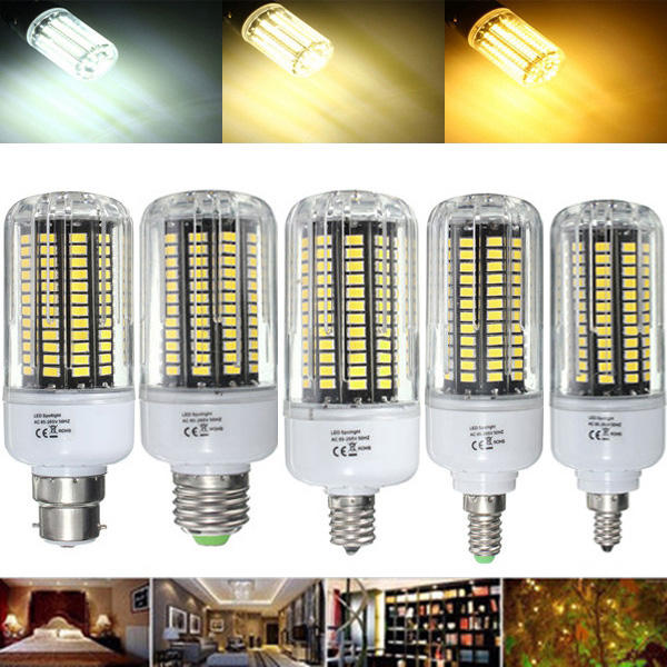 18W 100 SMD 5736 LED Pure White Warm White Natural White Corn Bulb AC85-265V