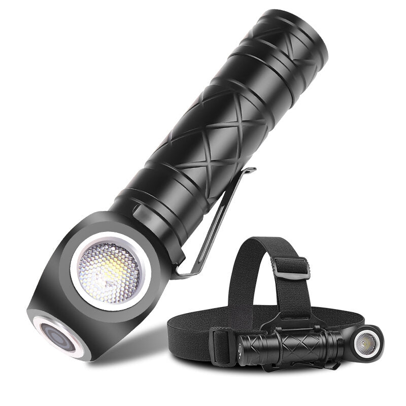 LED Strong Flashlight 800LM Super Bright Portable Torch Headlamp USB Rechargeable Waterproof for Working Hunting Camping