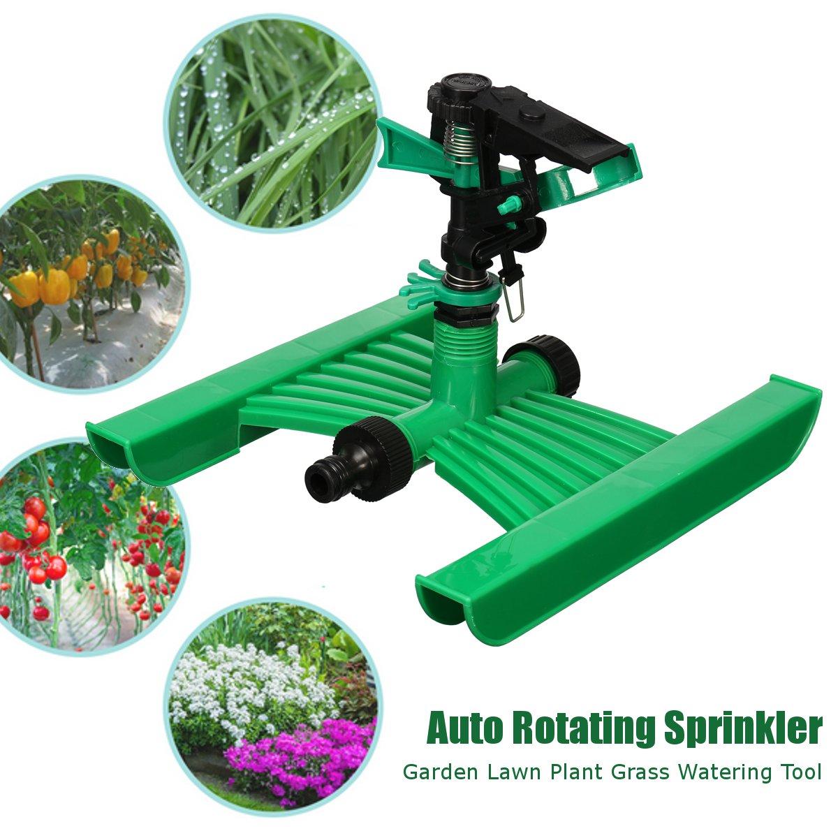 Plastic Auto Rotating Lawn Sprinkler Garden Lawn Plant Grass Watering Tool