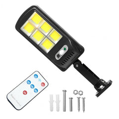 2Pcs 120 COB Flood Lamp LED Solar Street Light Outdoor Waterproof Motion Sensor Garden Light with Remote Control