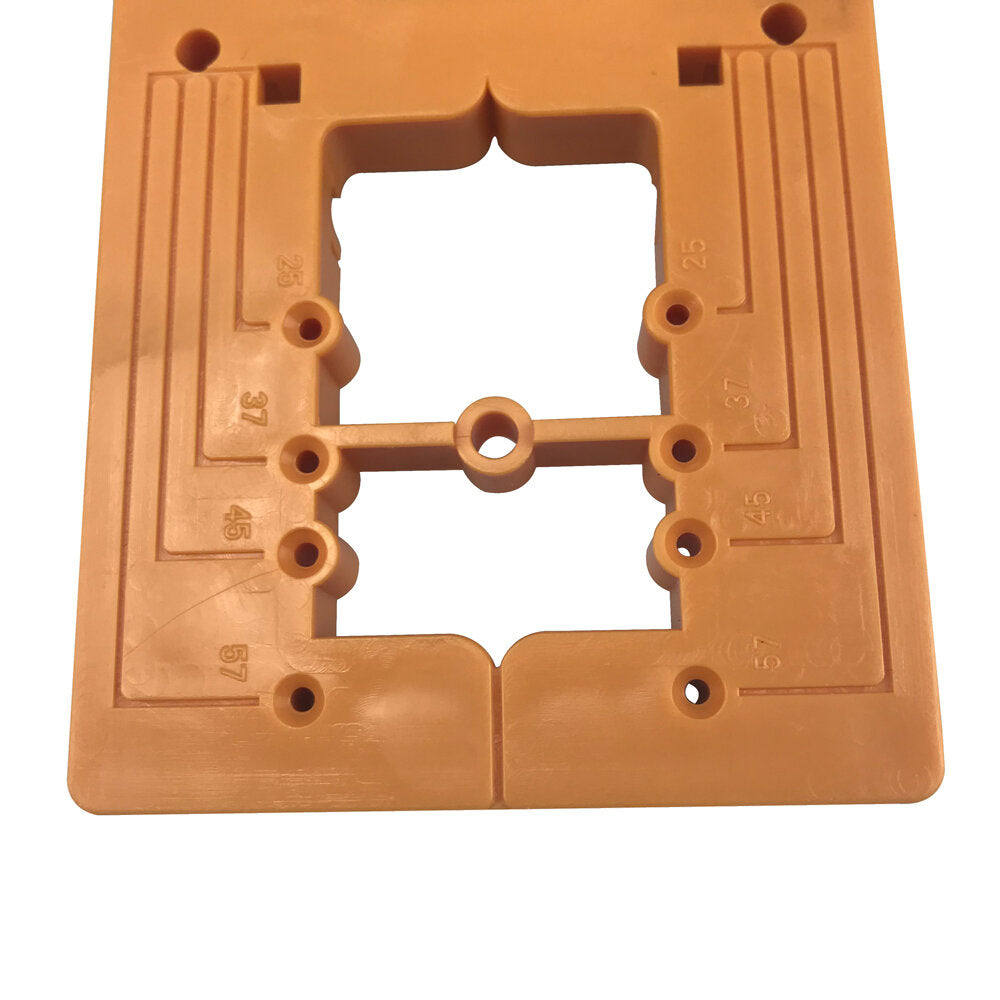 7-Piece 35mm Hinge Hole Guide Set - Durable YG8 Alloy & Carbon Steel for Woodworking, Door & Cabinet Construction