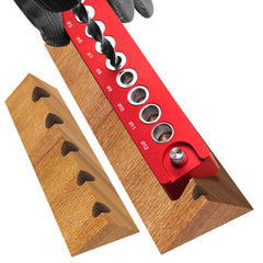 High-Precision Woodworking Hole Positioner with 45° Drilling, Laser-Engraved Scales, Durable Aluminum Alloy, 3-12mm Range