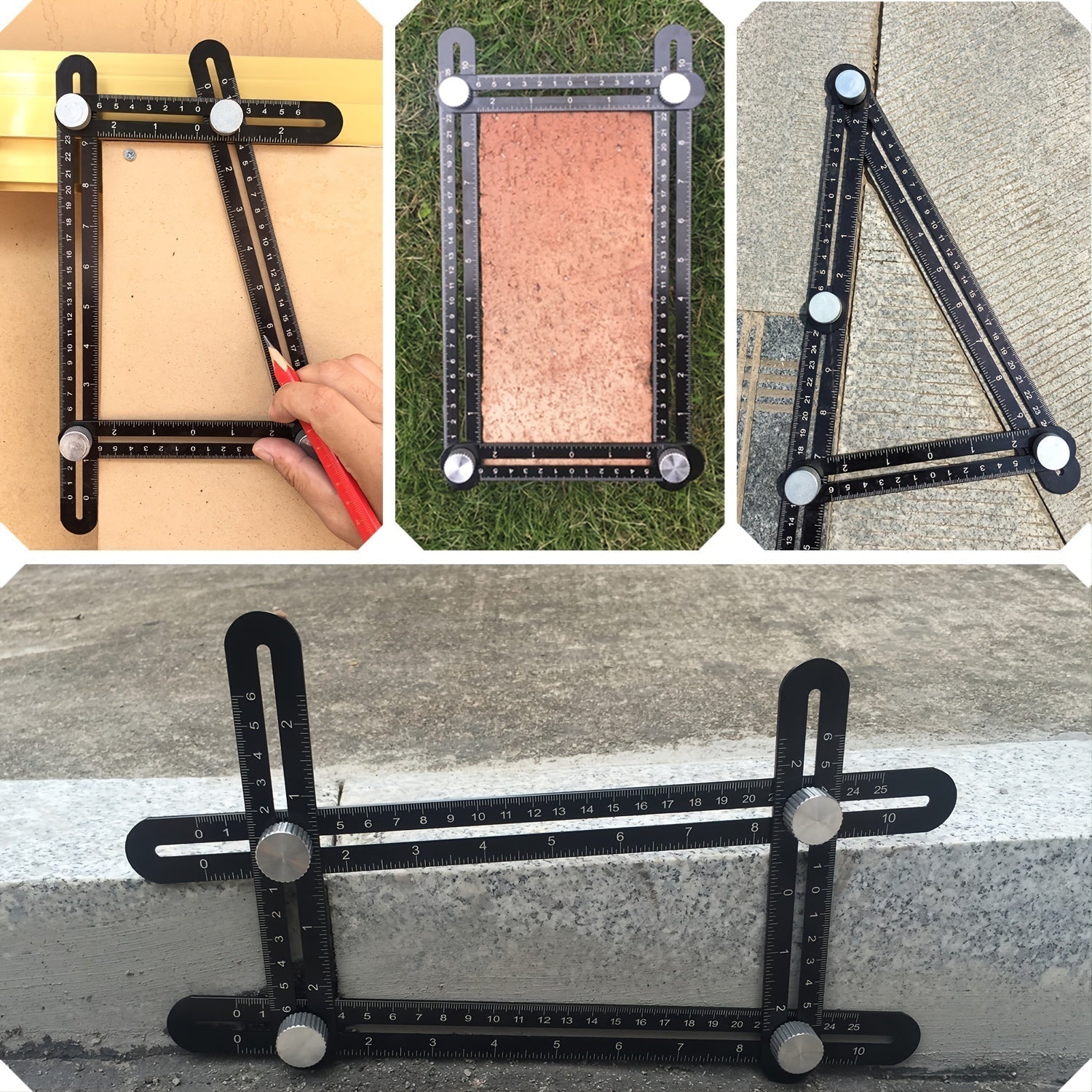 Heavy Duty Aluminum Angle Finder Multi Measuring Ruler For Craftsman Construction