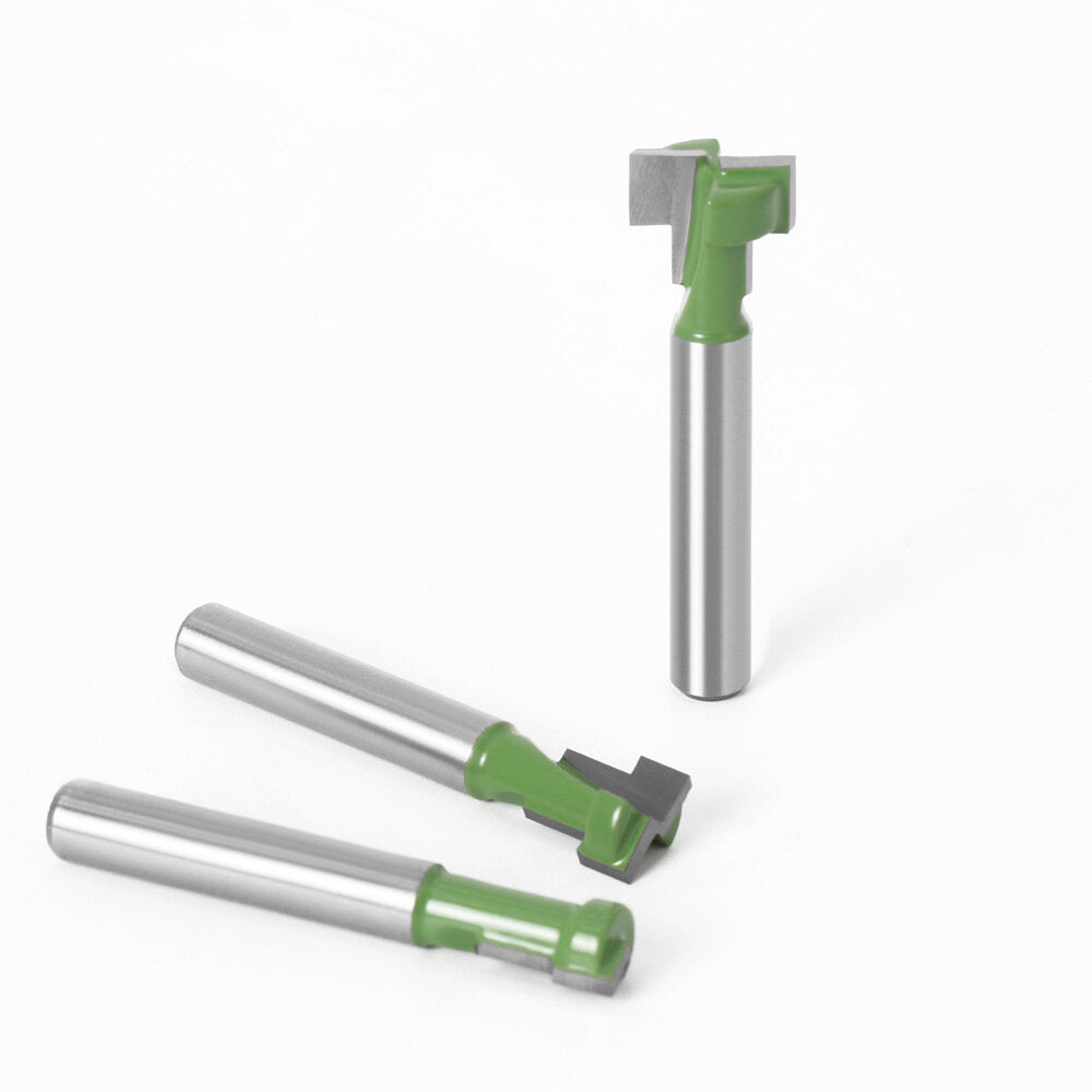 6mm 1/4" Shank T-Track Slotting & T-Slot Keyhole Cutter Router Bit Steel Handle 5/16" 3/8" 1/2" Length Cutter For Wood