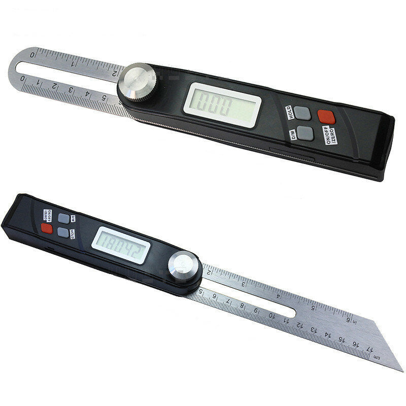 Stainless Steel Digital Protractor 360° Angle Finder with LCD Display, Battery Operated, Durable T Bevel Ruler