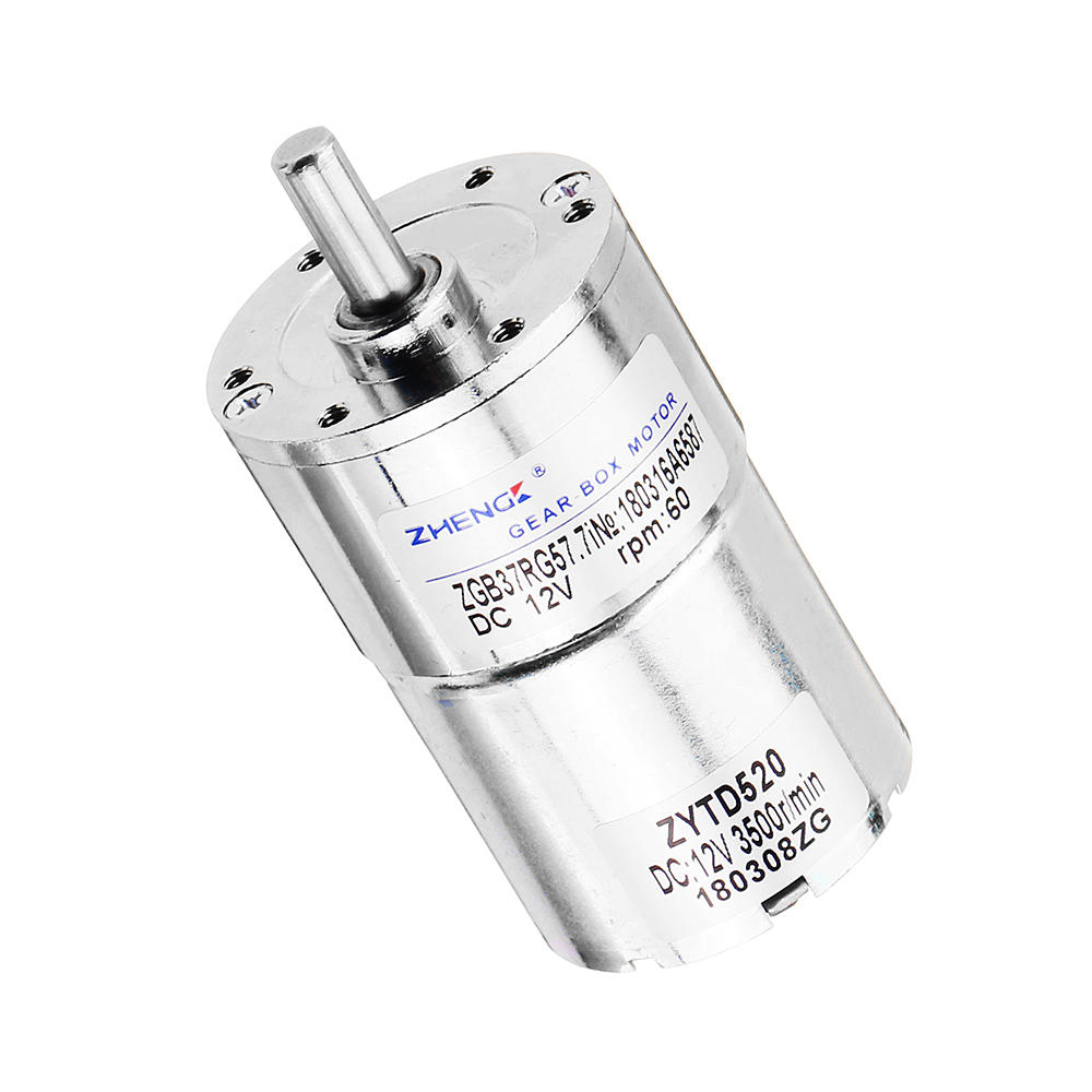 12V 60rpm Reduction Motor DC Gear Motor 37mm Eccentric Shaft Output