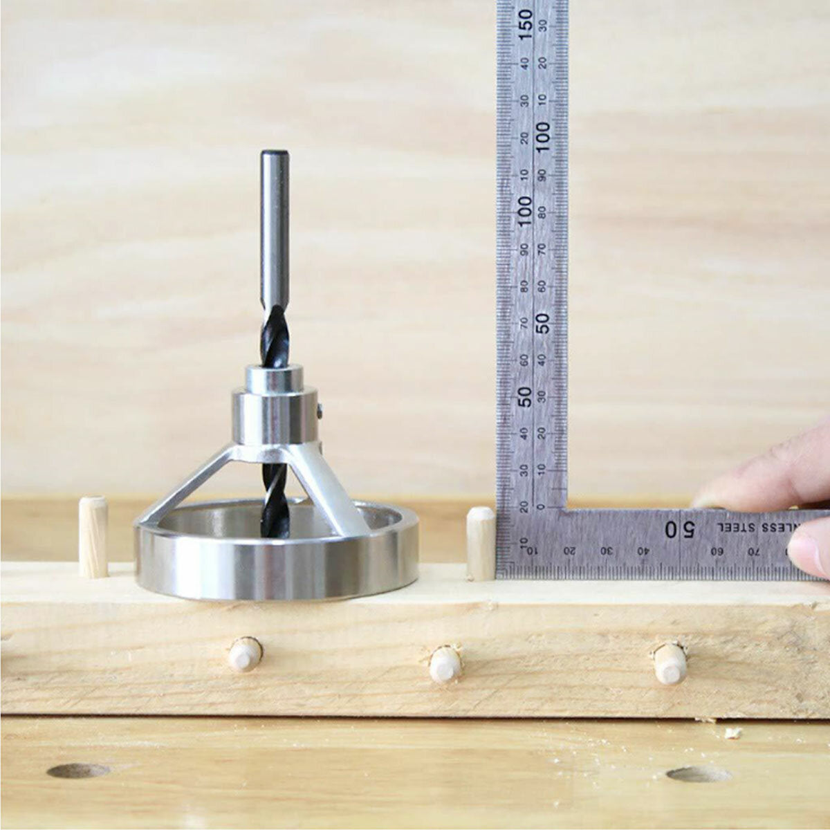 Jig Drill Vertical Fixed Fixture Woodworking Puncher Locator Guide Doweling