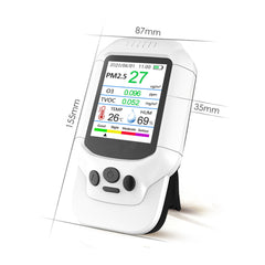 PM2.5 O Ozone TVOC Air Quality Tester USB Instrument 2.8 LCD Screen Carbon Dioxide Formaldehyde Dust Haze Meter