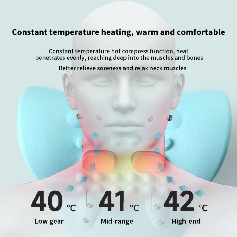 Multifunctional Infrared Neck Massager with Vibration & Heating for Cervical Support and Relaxation