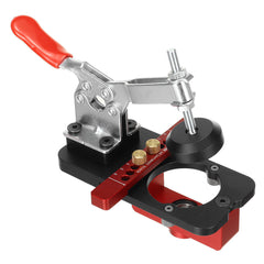 Hinge Boring Tool Set - 35mm/26mm Hole Opener, Adjustable Depth, ABS & Aluminum, Red/Black, Woodworking Accessory
