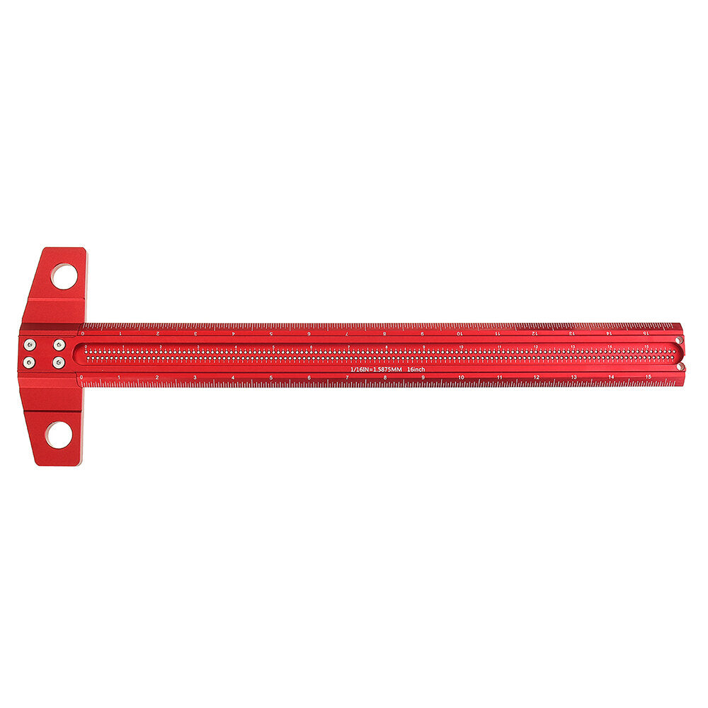 16/24 Inch Woodworking Line Drawing T Ruler Hole Ruler 90 Right Angle Line Drawing Ruler