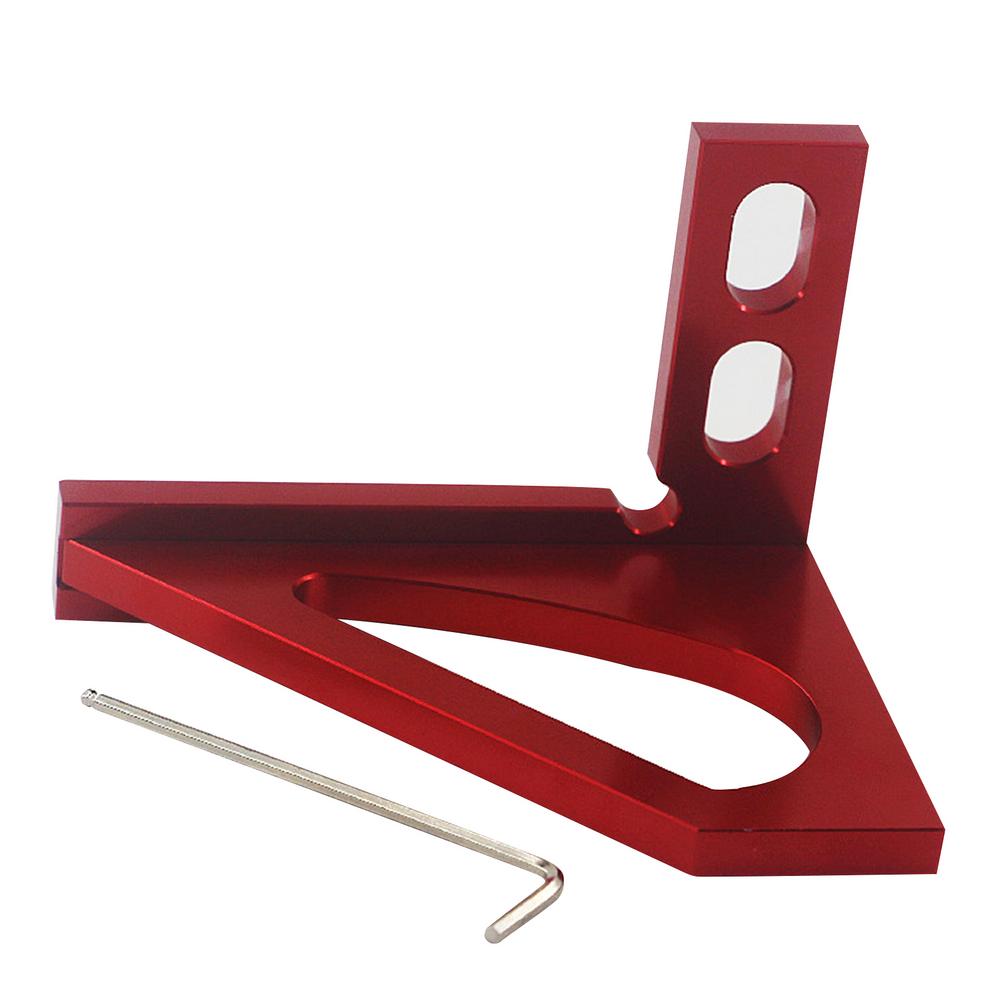 High-Quality Aluminum Angle Ruler for Woodworking - Clear Scale, Durable, Precise Measurements, Safe to Use, Red