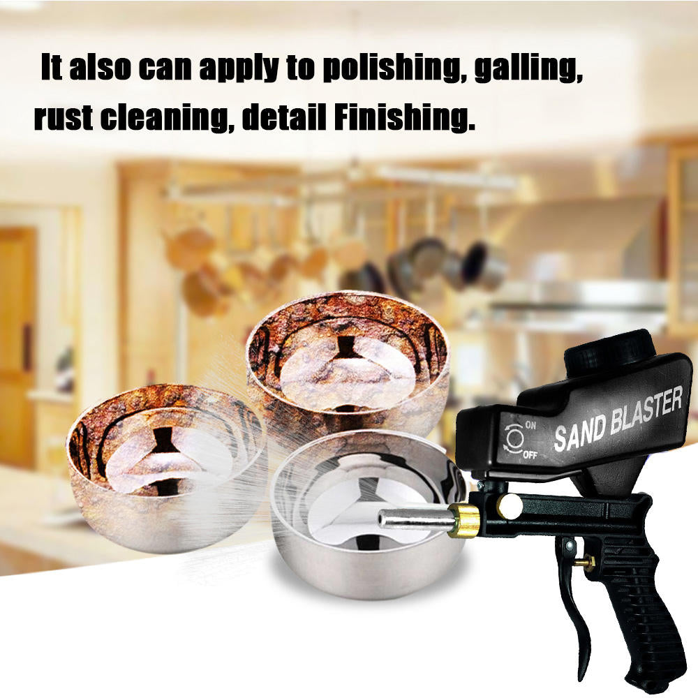 Gravity Feed Sandblasting Gu n Air Sandblaster Sand Sprayer Tools Rust Remove Sandblaster Air Tool