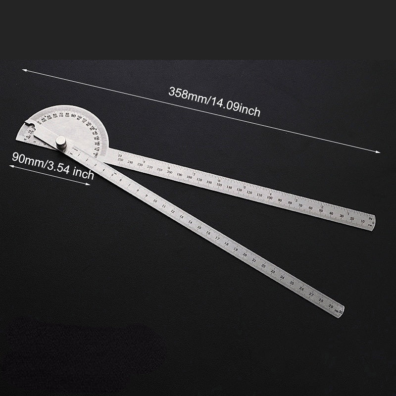 Stainless Steel irregular Protractor Large Carpenter's Measuring Angle Gauge