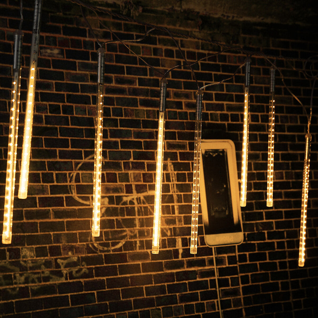 30cm 2835SMD Waterproof Meteor Shower Rain 10Tube LED String Light Christmas Tree Outdoor Lamp AC85-265V