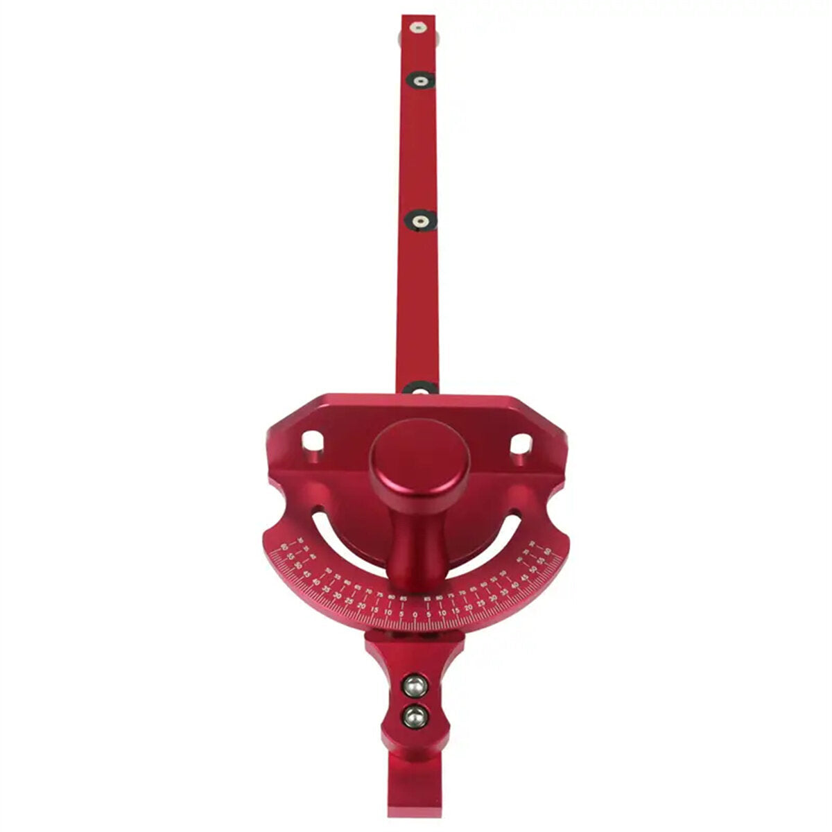 Precision Miter Gauge with 0-60° Angle Adjustment, CNC Gear Holes, Quick Positioning, Durable Metal & Aluminum, Ergonomic Handle