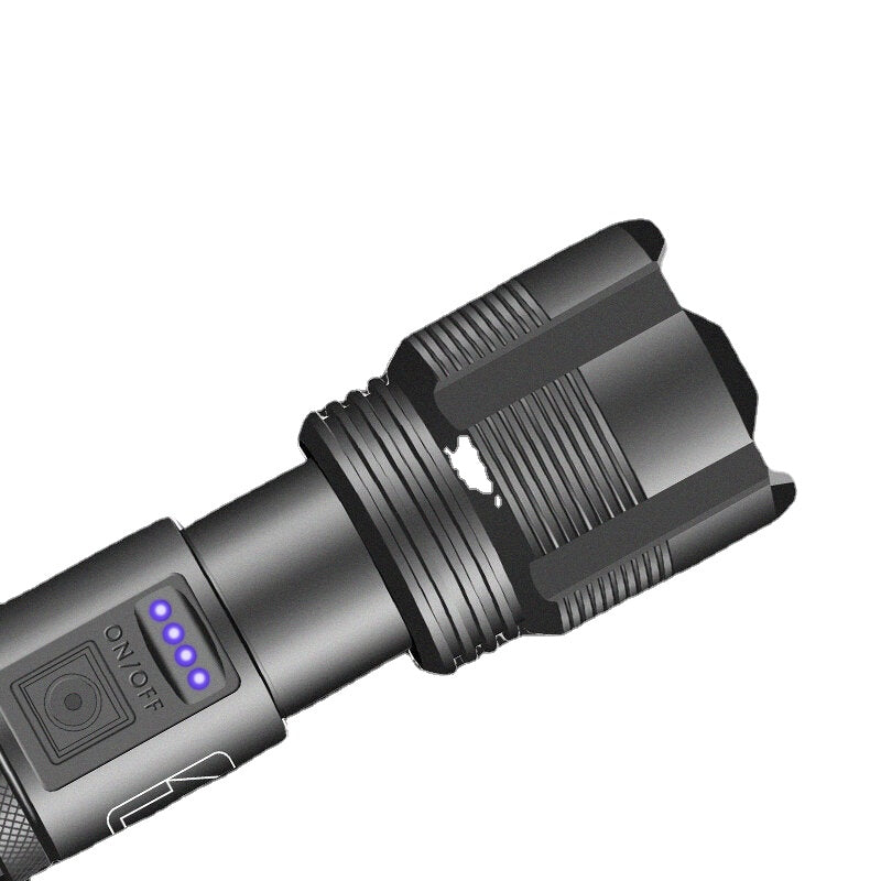 1800lm Powerful Long Range Zoomable Flashlight Kit Rechargeable & Power Focus Adjustable Tactical Light