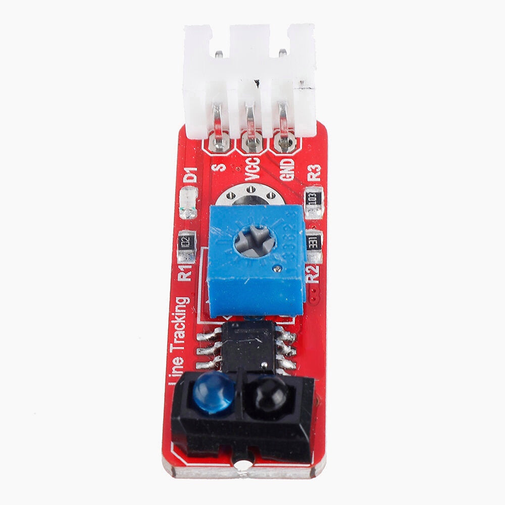 Gray-scale Sensor(Pad hole) Anti-reverse Plug White Terminal TCRT5000 Sensor Module