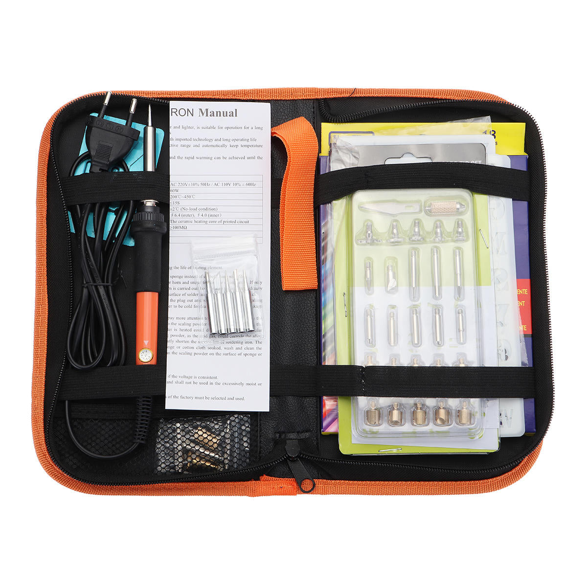79Pcs 60W Electric Solder Iron Wood Burning Pen Soldering Iron Tool Carft Pyrography Kit DIY