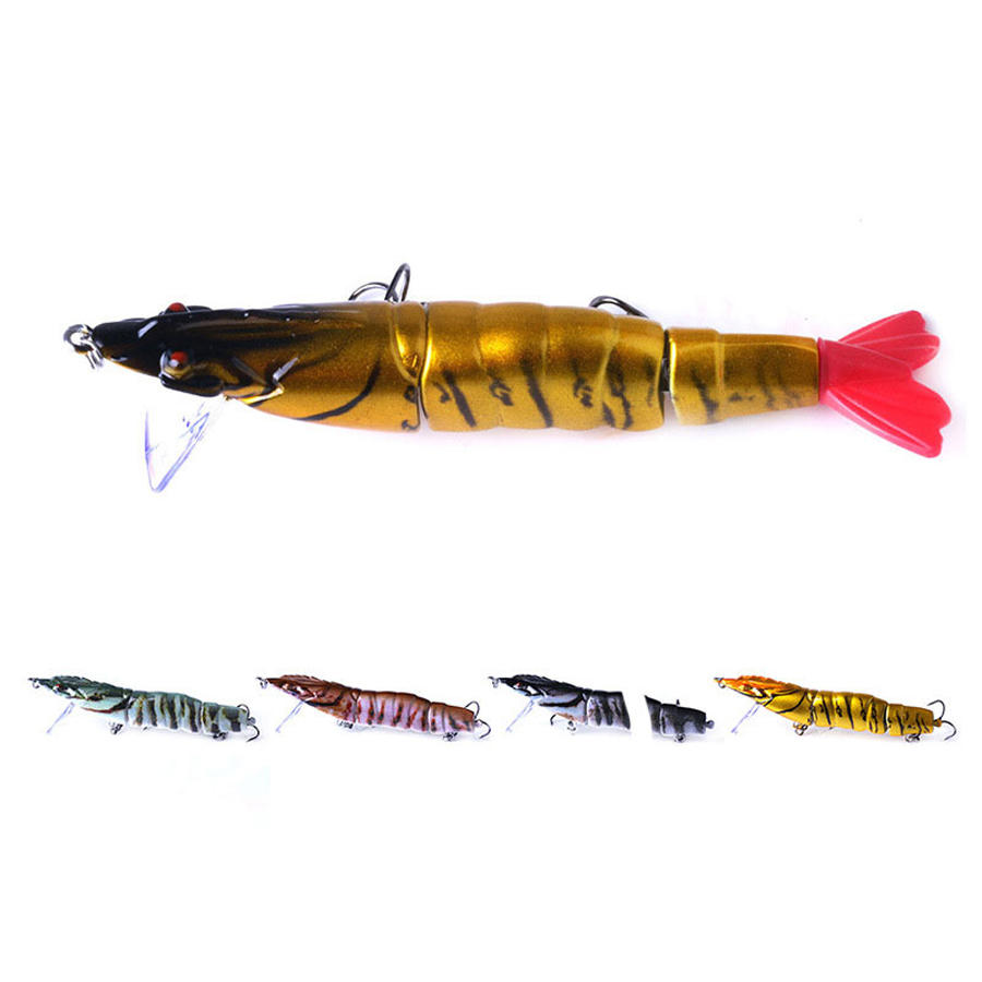 1Pc 11cm/16.7g 3 Section Shrimp Lure Fishing Lure Minnow Lure Artificial Hard Bait
