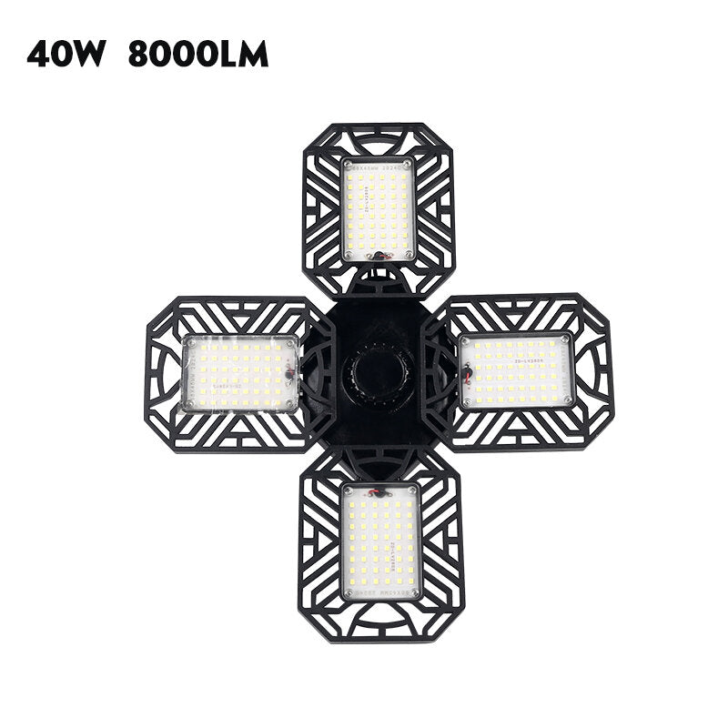 E27 25W 30W 40W LED Garage Light Bulb SMD2835 Deformable Ceiling Fixture Workshop Indoor Lamp AC85-265V