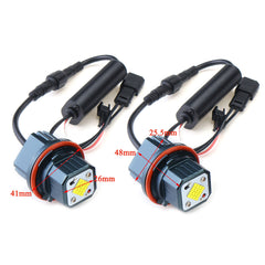 2Pcs 80W Error Free LED Angel Eyes Marker Halo Ring Light For BMW E39 E53 E60 E65