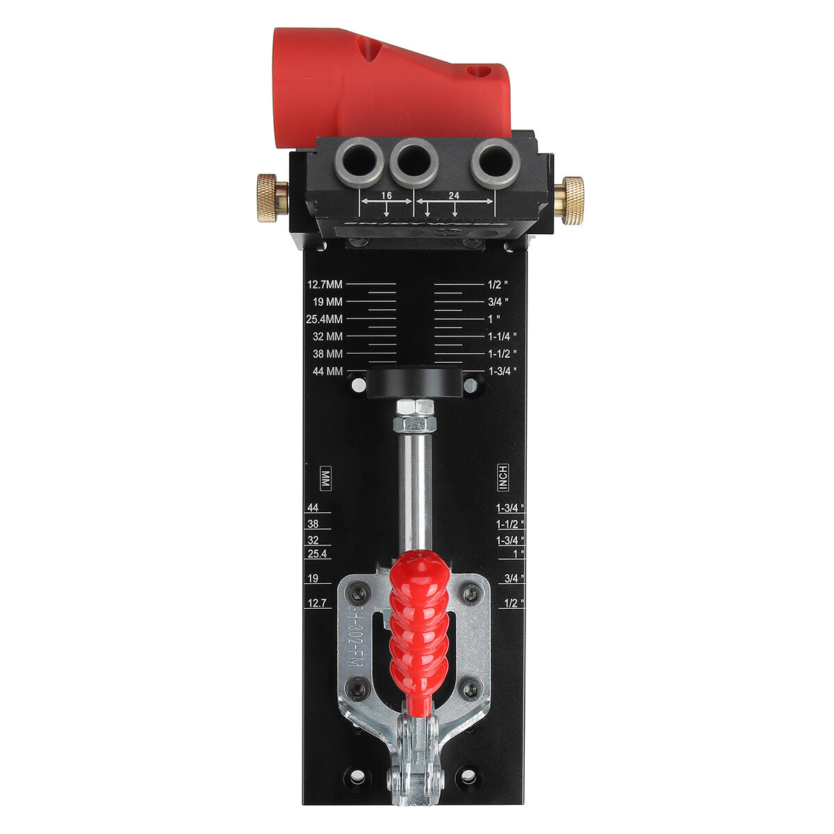 Pocket Hole Jig Kit - Aluminum Alloy, Adjustable Drilling Guide, 3-Hole Design, Includes Drill Bit & Screws