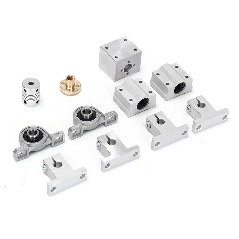 13pcs 500mm CNC Parts Optical Axis Guide Bearing Housings Aluminum Rail Shaft Support Screws Set