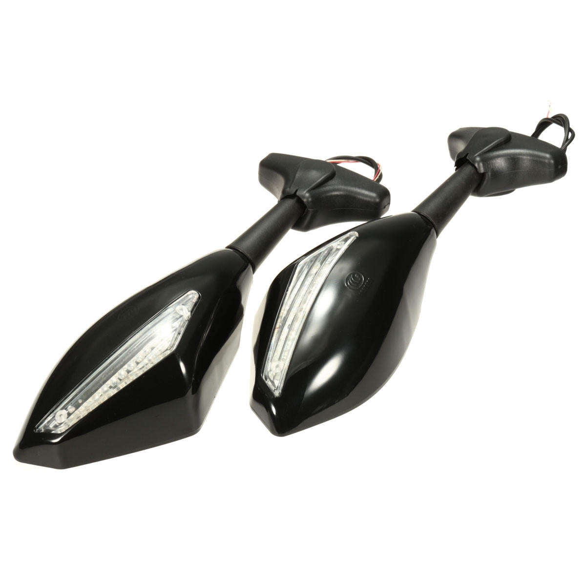Motorcycle Rear View Mirror with LED Turn Signal