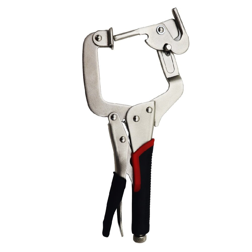 12" Woodworking Oblique Hole Clamp - Adjustable 75mm-125mm, Chrome Vanadium Steel, Non-Slip Grip, Multi-Purpose 90° Clamp
