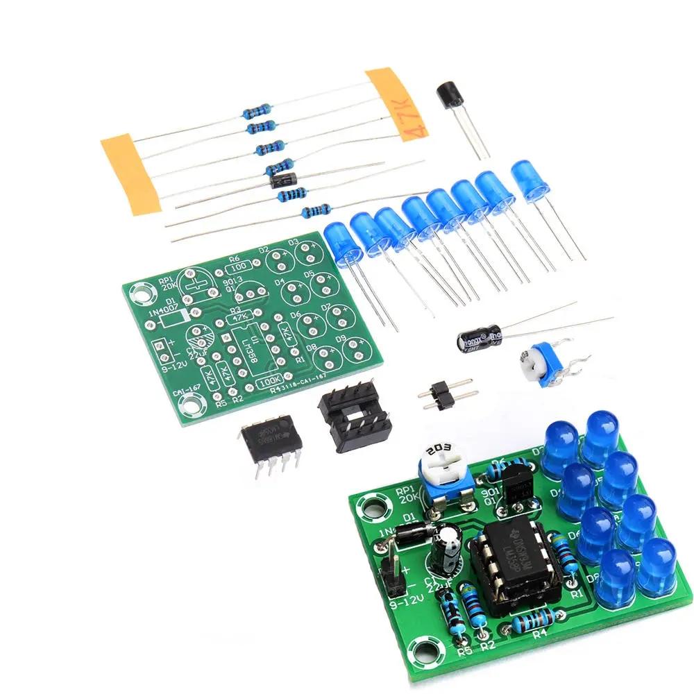 3Pcs LM358 Breathing Light Production Kit Electronic DIY Training Parts Electric Vehicle Modification LED Blue Flash