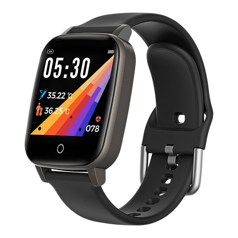 Bluetooth 5.0 Temperature Measurement Wristband Hyperthermia Alert Fitness Tracker Smart Watch
